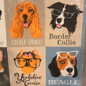 L reusable tote bag Rottweiler Yorkshire Terrier